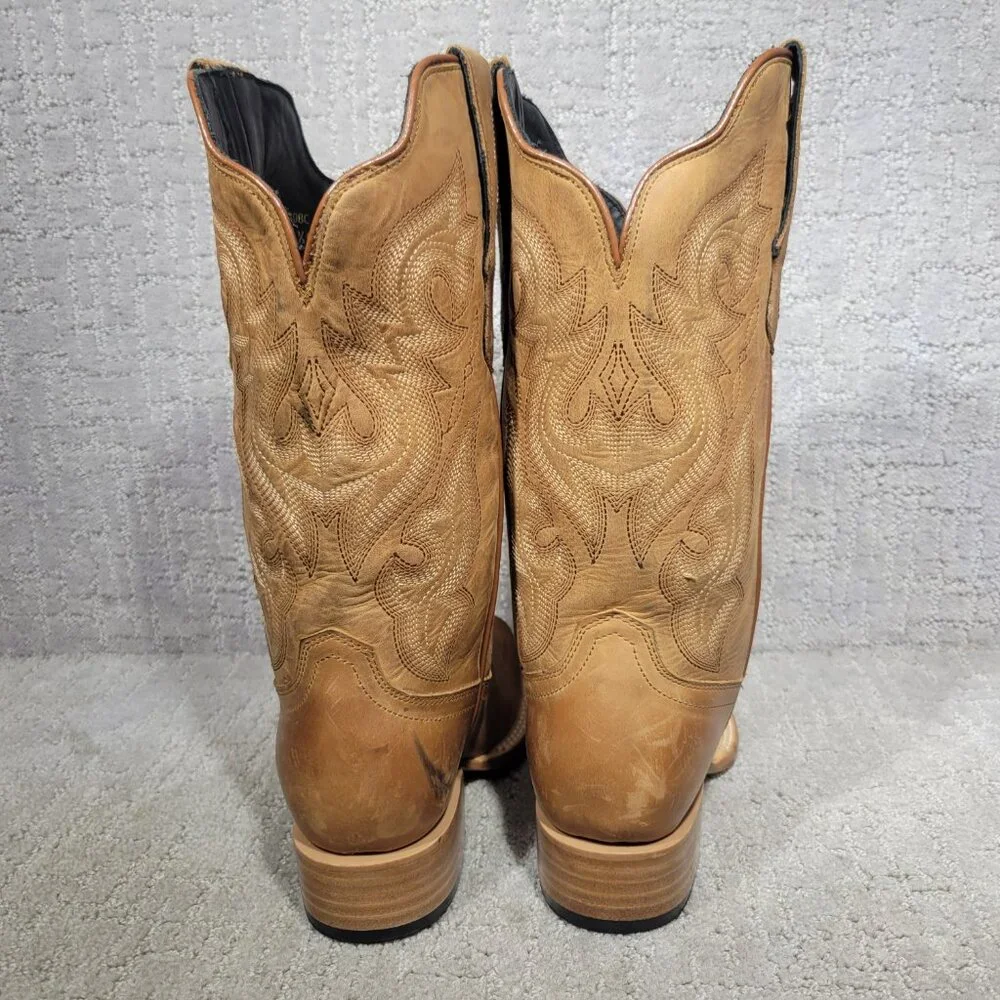 J.B. Dillon Resrve JBRP2308 Womens Size 6.5C Brown Leather Mid Calf Western Boot - Picture 4 of 11